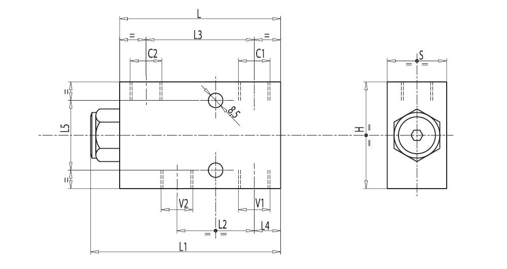 чертеж одностороннего гидрозамка тип А