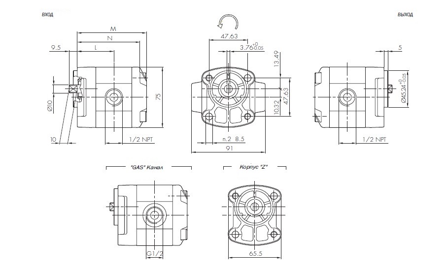 Нереверсивные насосы 1P BW
