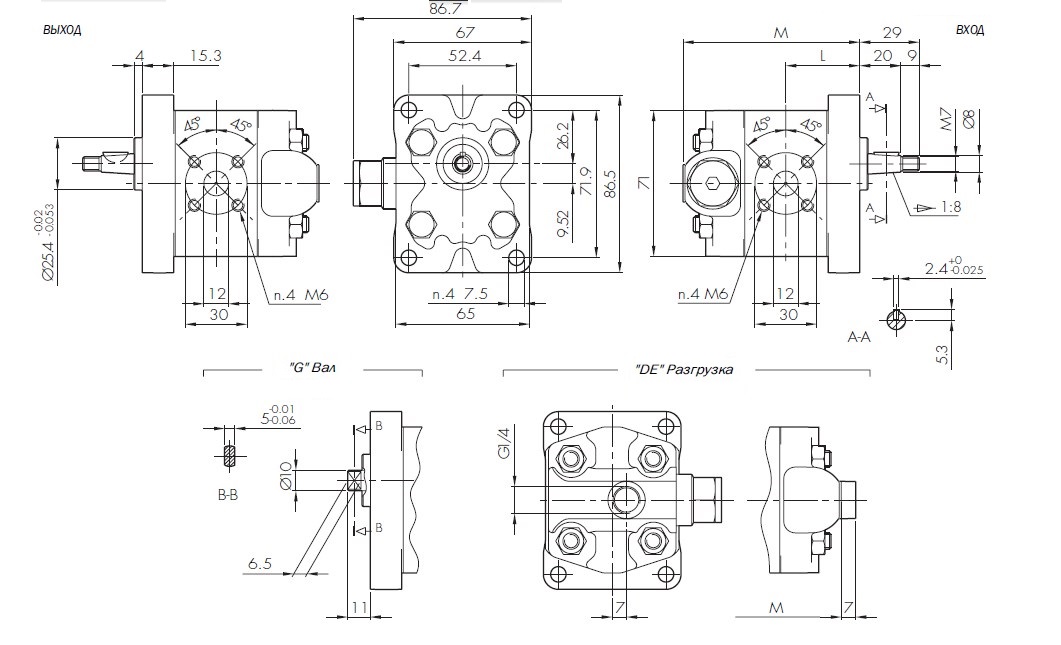 Нереверсивные насосы 1P VM DI