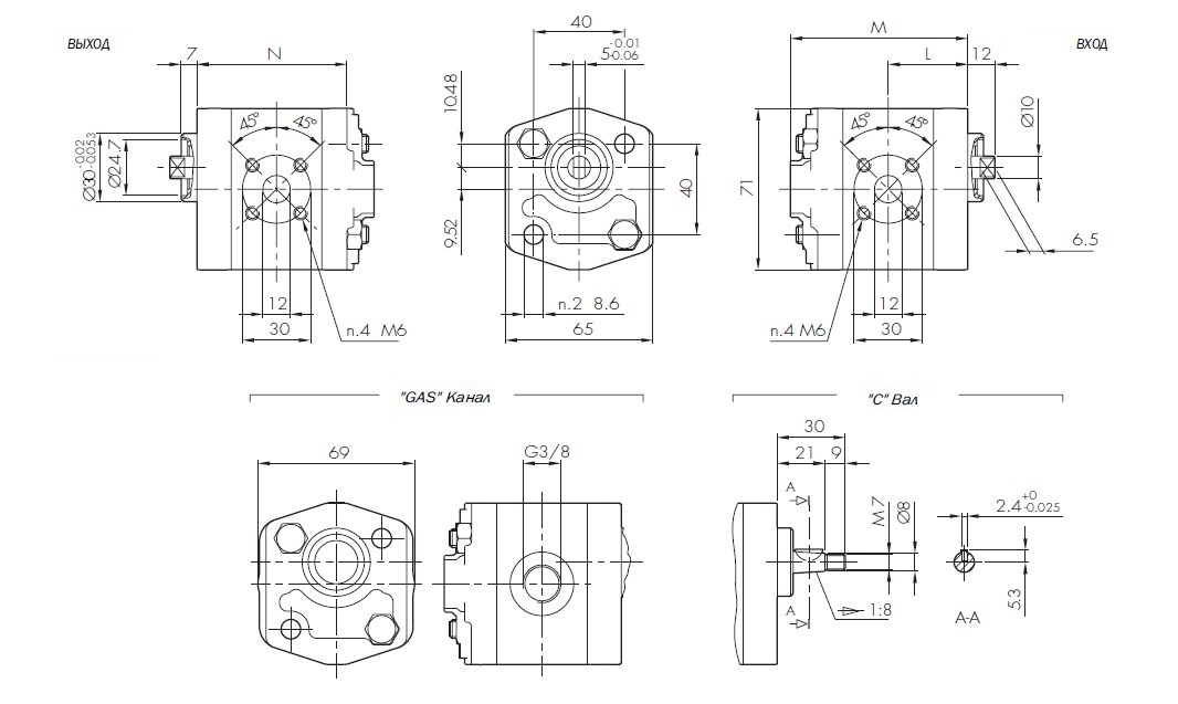 Нереверсивные насосы КF1PG