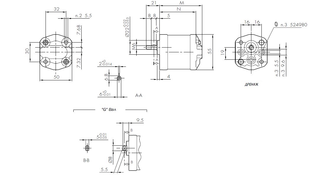 Реверсивные микронасосы U0.25R КХ-U0.5R КХ